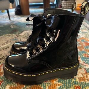Dr. Martens Molly Black Patent Leather Boots